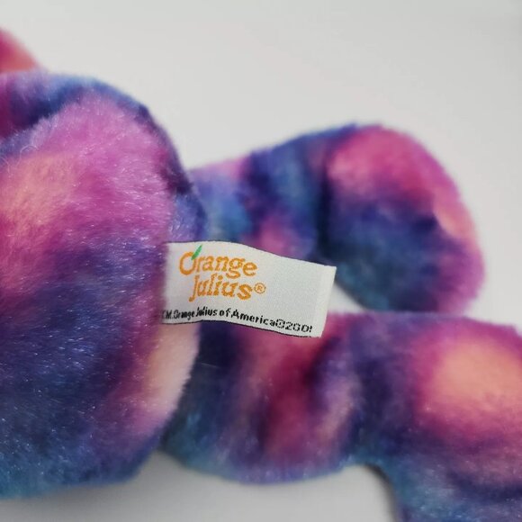 Orange Julius Plush Stuffed Teddy Bear Vintage 2001 Rainbow - Picture 2 of 3